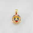 Dije Mario 4.7g / 2.3cm Dos Oros Negro Amarillo 18K