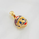 Dije Mario 4.7g / 2.3cm Dos Oros Negro Amarillo 18K