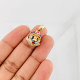Dije Mario 4.7g / 2.3cm Dos Oros Negro Amarillo 18K