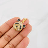 Dije Rostro Oso 4.5g / 3cm Dos Oros Negro Amarillo 18K