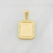 Dije Placa Cuadrada 1g / 2.1cm Oro Amarillo 18K