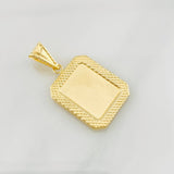 Dije Placa Cuadrada 1g / 2.1cm Oro Amarillo 18K