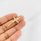 Dije Cruz Cristo 1.25g / 3.5cm Oro Amarillo 18K