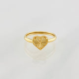 Anillo Corazon 1g / T4 3/4 Oro Amarillo 18K