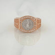 Anillo San Benito 6.95 g / T10 1/2 Dos Oros Blanco Rosa 18K