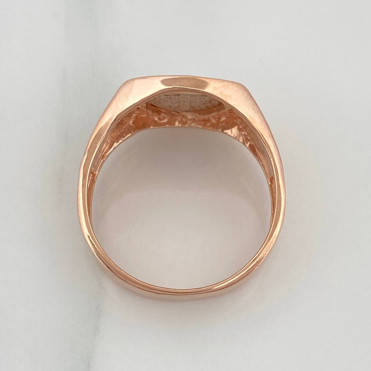 Anillo San Benito 6.95 g / T10 1/2 Dos Oros Blanco Rosa 18K