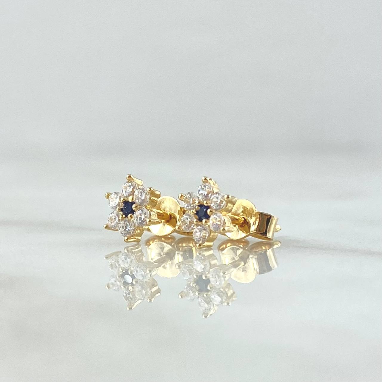 Topos Flor Nevada 1.2gr / 6mm Circones Blancos Azul Rey Oro Amarillo 18K