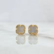 Topos Trebol VCyA 2.1gr / 7.2mm Nacar Blanco Punteado Oro Amarillo Nac.Esp. 18K