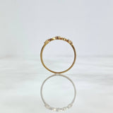 Anillo Estrellas 1.25gr / T7 / Circones Blancos Oro Amarillo