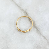 Anillo Estrellas 1.25gr / T7 / Circones Blancos Oro Amarillo