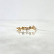 Anillo Estrellas 1.25gr / T7 / Circones Blancos Oro Amarillo