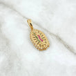 Dije Virgen de Guadalupe 4.95gr / 3.4cm / Circones Blancos-Verdes-Fucsias Oro Amarillo
