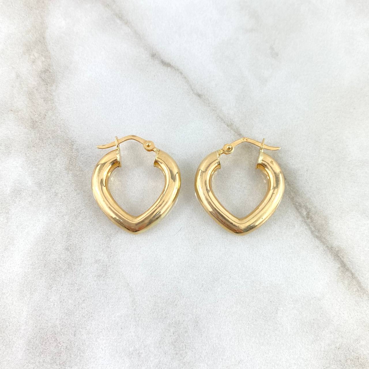 Candongas Corazón 2.35gr / 2.2cm / Oro Amarillo 18K *