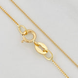 Set Cadena Veneciana + Dije Infinito esmeralda 0.2 pts / 1.2g / 40.5cm Oro Amarillo 18K