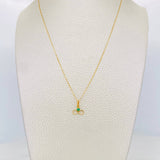Set Cadena Veneciana + Dije Infinito esmeralda 0.2 pts / 1.2g / 40.5cm Oro Amarillo 18K