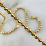 Cadena Militar Luna 33.15gr / 70cm / 4mm Bolas Diamantadas Oro Amarillo Nac.Esp  ©