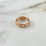 Anillo Cubano 6.35gr / T10 1/4 / Oro Rosa ©