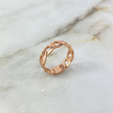 Anillo Cubano 6.35gr / T10 1/4 / Oro Rosa ©