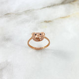 Anillo Oso 1.9gr / T6 / Circones Negros Blancos Oro Rosa ©