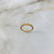 Anillo Linea Corazones 1.75gr / T4 3/4 / Circones Blancos Oro Amarillo ©