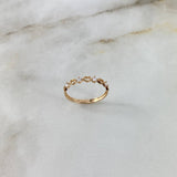 Anillo Corazones 1gr / T6 1/4 / Circones Blancos Oro Amarillo ©