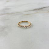 Anillo Corazones 1gr / T6 1/4 / Circones Blancos Oro Amarillo ©