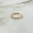Anillo Corazones 0.95gr / T 5 1/2 / Circones Blancos Oro Rosa