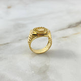 Anillo Correa Corona RX 7.15gr / T7 1/2 / Circones Blancos Oro Amarillo ©