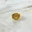 Anillo Correa Corona RX 7.15gr / T7 1/2 / Circones Blancos Oro Amarillo ©