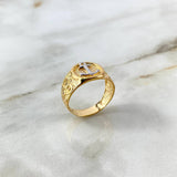 Anillo Ancla 5.55gr / T10 3/4 / Dos Oros Amarillo Blanco ©