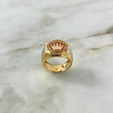 Anillo Correa Corona RX 12.1gr / T9 3/4 / Circones Blancos Tres Oros ©