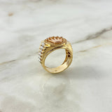 Anillo Correa Corona RX 12.1gr / T9 3/4 / Circones Blancos Tres Oros ©