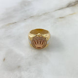 Anillo Correa Corona RX 12.1gr / T9 3/4 / Circones Blancos Tres Oros ©