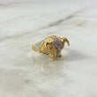 Anillo Toro 8.3gr / T9 3/4 / Circones Blancos Verdes Dos Oros Amarillo Blanco ©