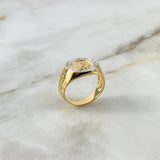 Anillo Leon Tribal 10.3gr / T10 1/2 / Dos Oros Amarillo Blanco ©
