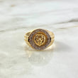 Anillo Leon Tribal 10.3gr / T10 1/2 / Dos Oros Amarillo Blanco ©