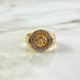 Anillo Leon Tribal 10.3gr / T10 1/2 / Dos Oros Amarillo Blanco ©