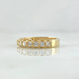 Anillo Churumbela Vertebral 2.85gr / T5 3/4 / Circones Blancos Oro Amarillo 18K