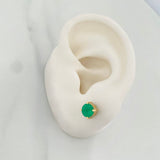 Topos Cuatro Garras Esmeraldas 155Qts 1.6 g / 6 mm Oro Amarillo 18K