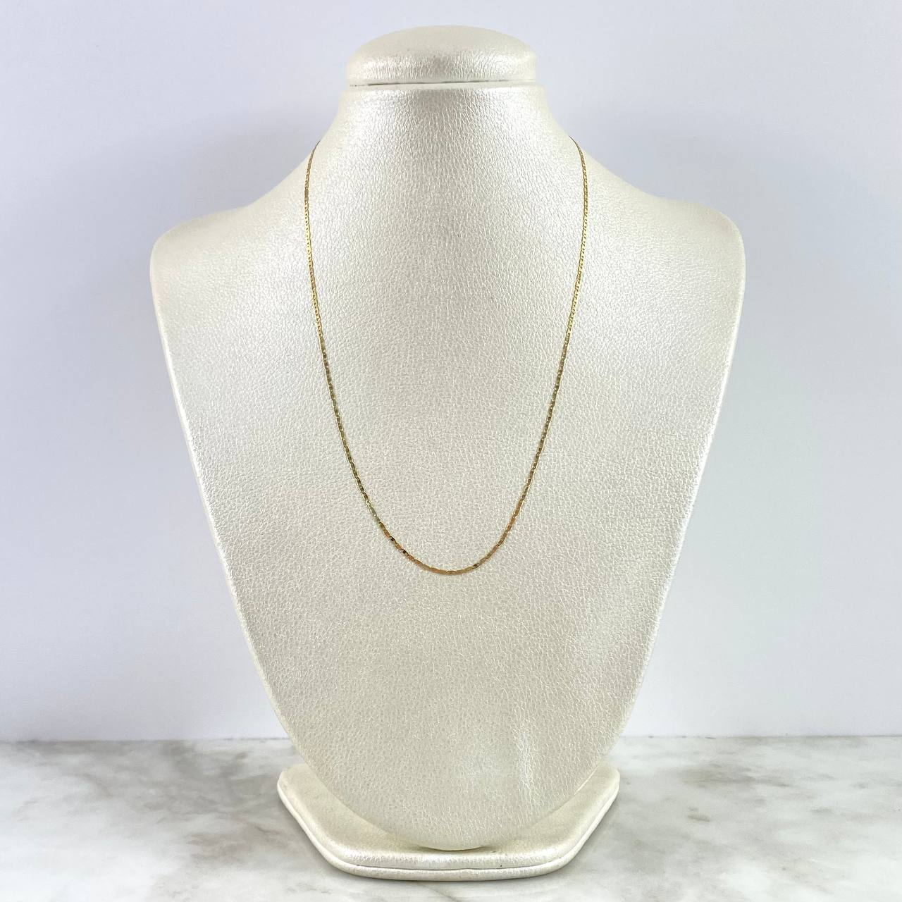 Cadena Plana 2.8gr / 50cm / 1.85mm Oro Amarillo +3