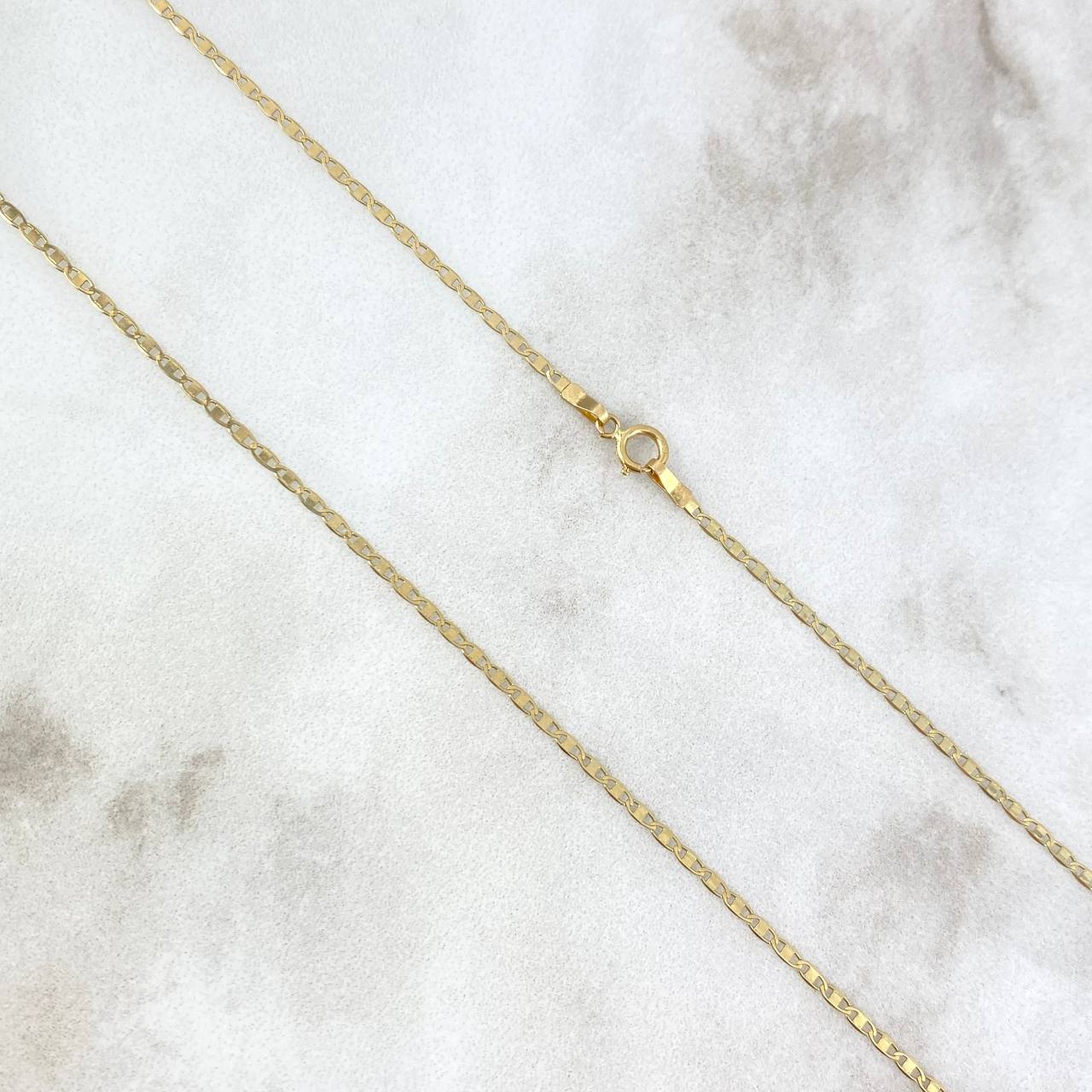 Cadena Plana 2.8gr / 50cm / 1.85mm Oro Amarillo +3