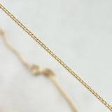 Cadena Cubana 0.95gr / 45cm + Dije Virgen Guadalupe 0.35gr / 1.5cm Oro Amarillo (Oferta)