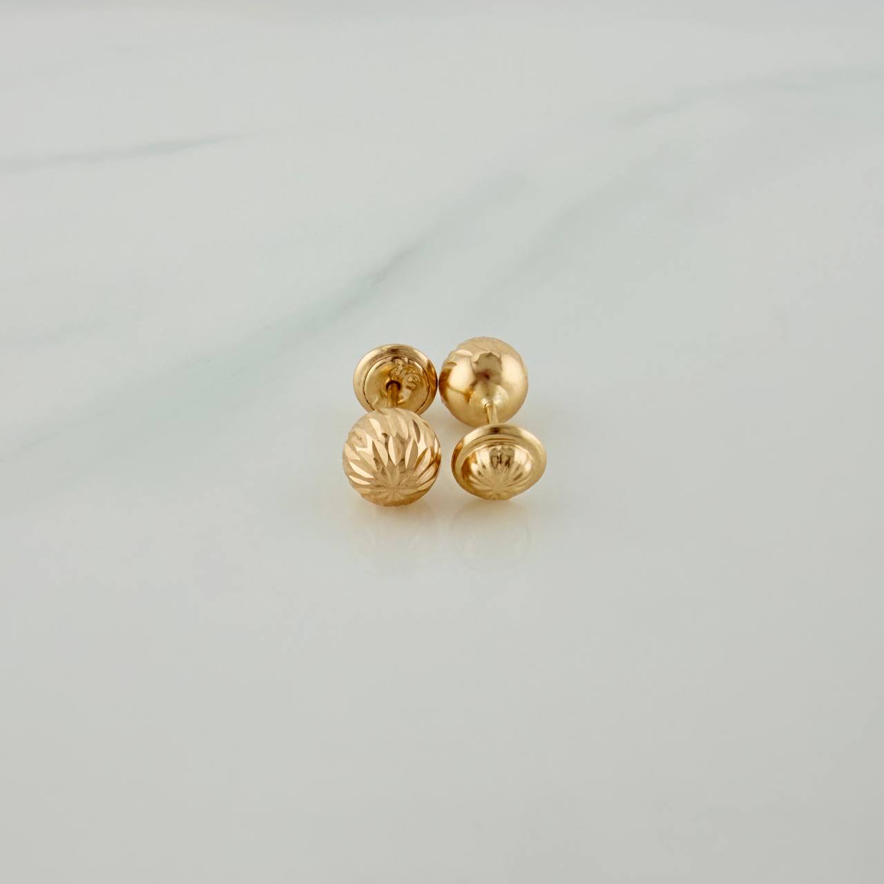 Topos Bola Diamantados 0.7 g / 5 mm Oro Amarillo 18K