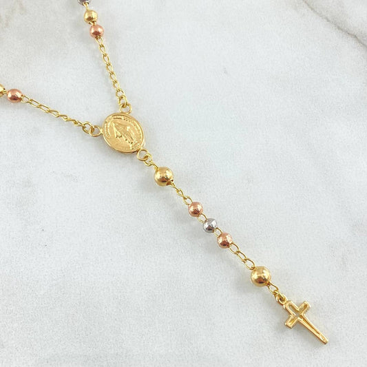 Rosario Virgen Milagrosa Crúz 9.1gr / 55cm / Oro 18K