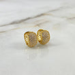 Candongas Circular Flores 5.9gr / 1.3cm / Circones Blancos Oro Amarillo ©