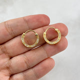 Candongas Tornillo 3.75gr / 1.4cm / Circones Blancos Oro Amarillo *