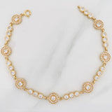 Pulso Tennis Halo Circulo 11.4 g / 20.3 cm / 4.21 mm Oro Amarillo 18K