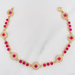 Pulso Tennis Halo Circulo 10.3 g / 18.7 cm / 4.23 mm Oro Amarillo 18K