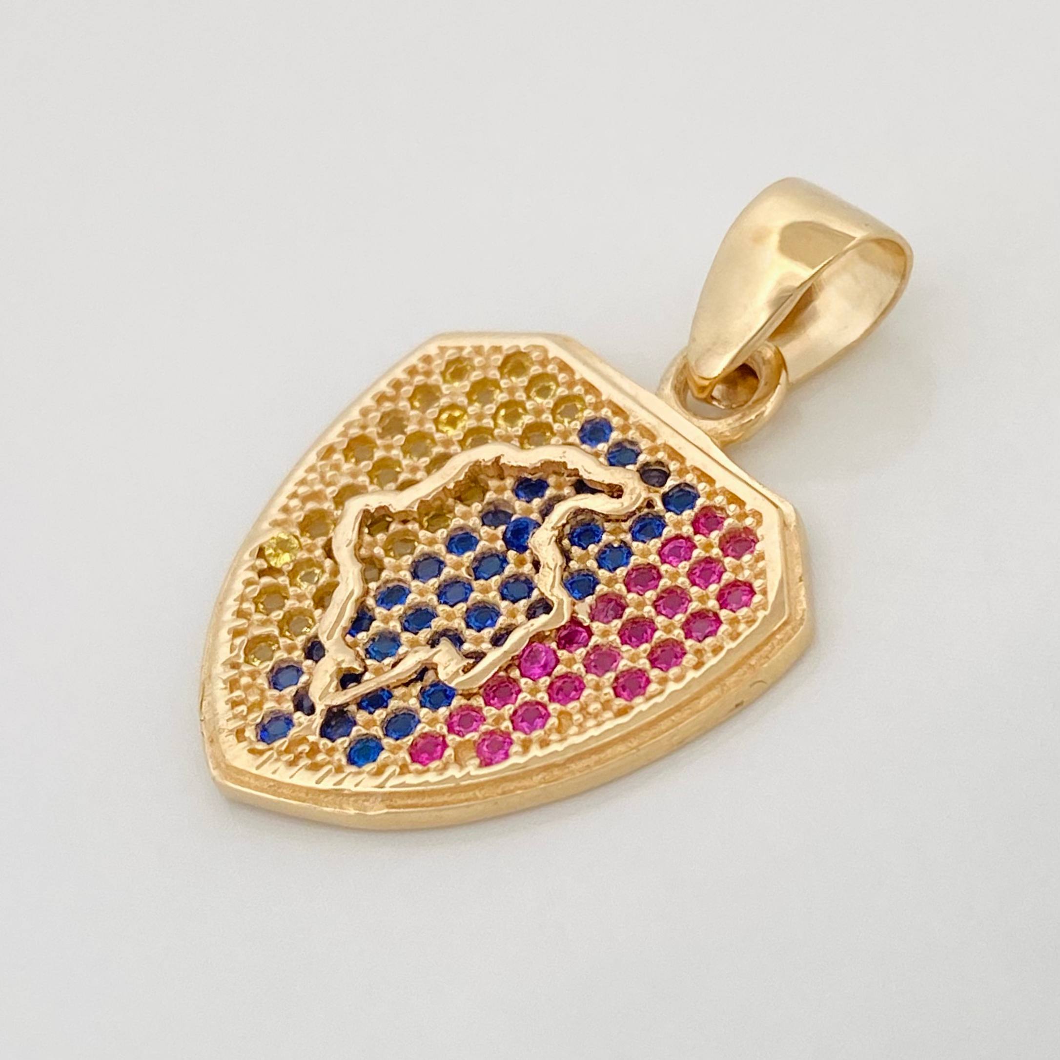 Dije Mapa Colombia 2.65 g / 2.6 cm Oro Amarillo 18K