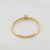 Anillo solitario esmeralda 0.5pts Esmeralda 1pts 0.9g / T7 Oro Amarillo 18K